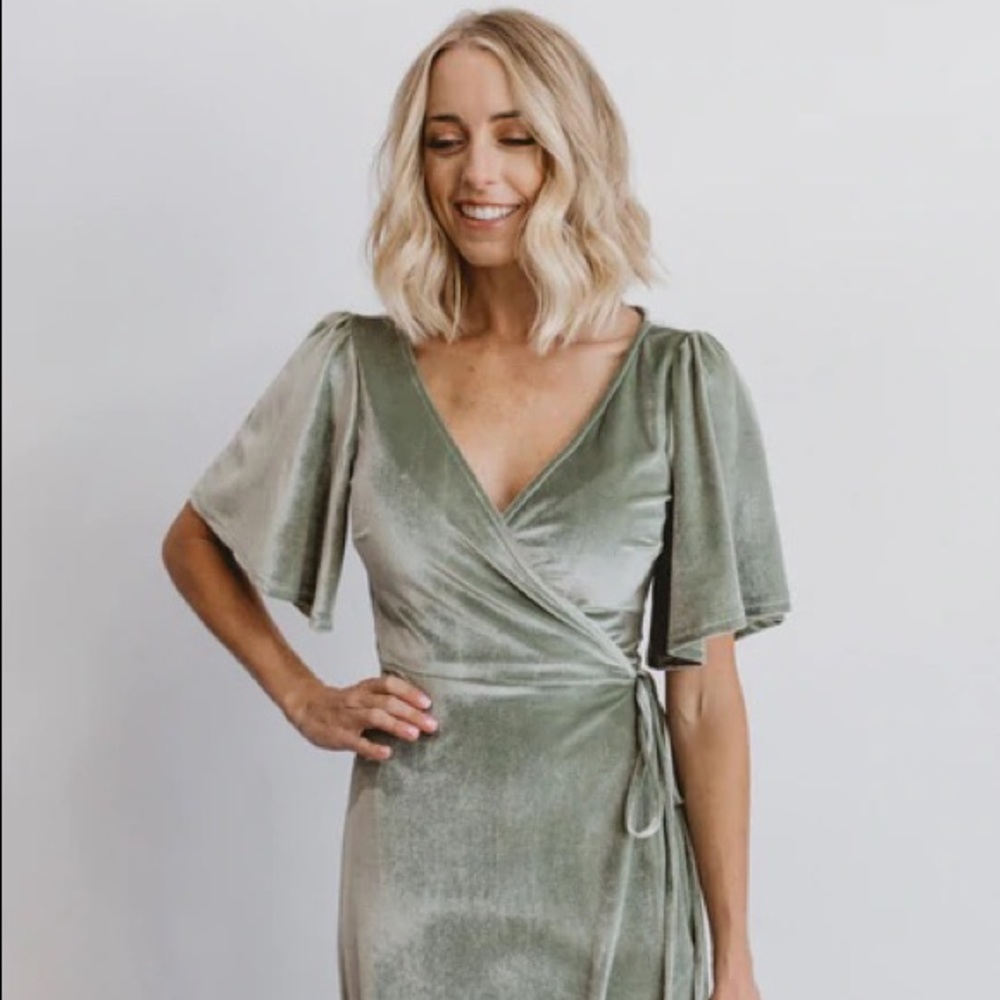 NWT Baltic Born Meghan Maxi Wrap Dress - Sage Green